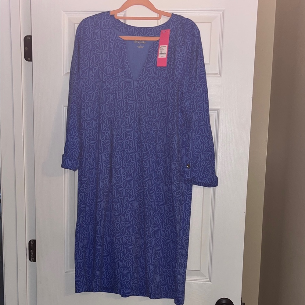 Lilly Pulitzer Alba Blue 3/4  Sleeve Dress